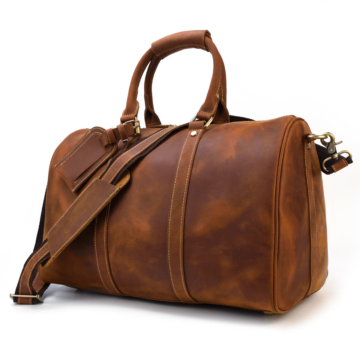 functional Leather Duffle Bag