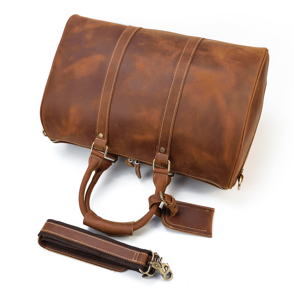 retro Leather Duffle Bag