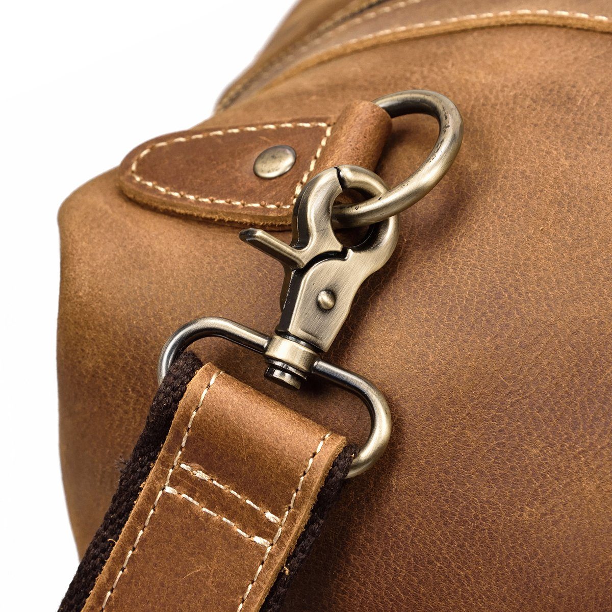 water resistant Leather Holdall Bag