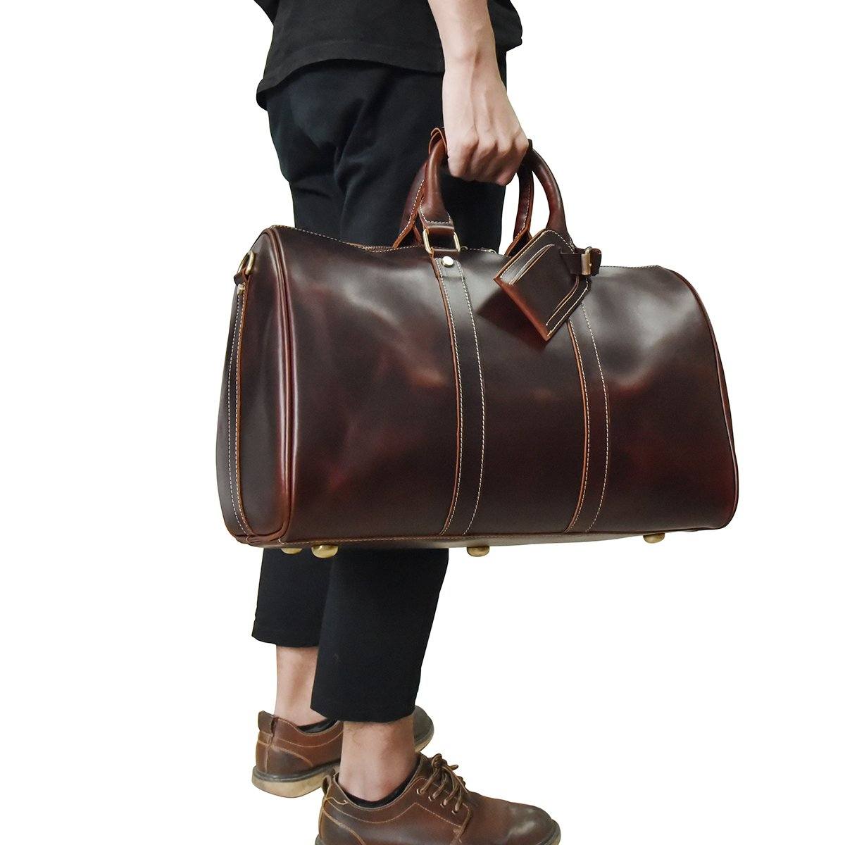 sturdy Leather Holdall