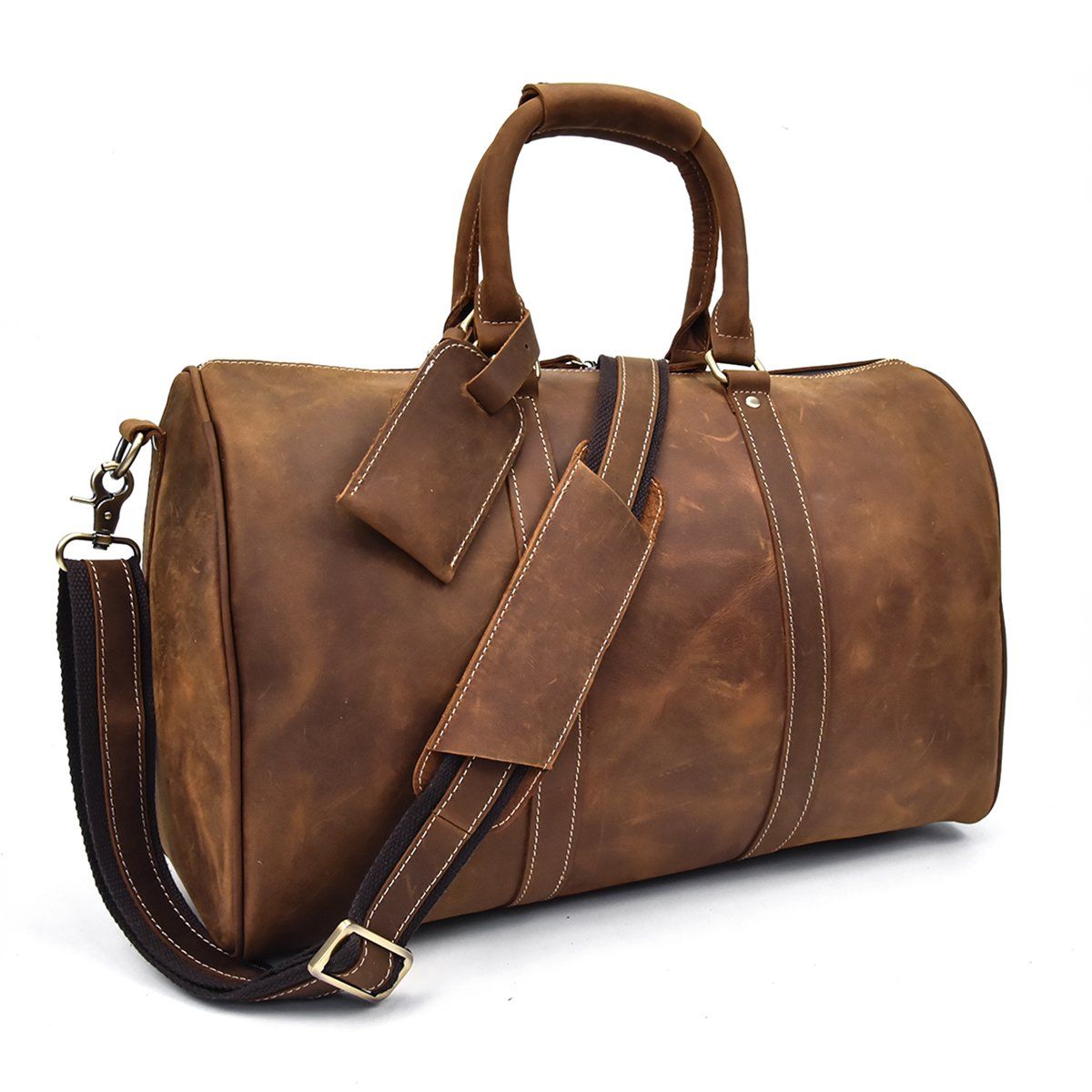 black Leather Holdall