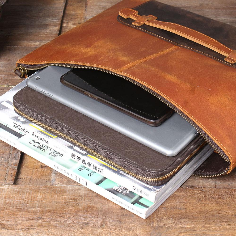 functional Leather Laptop Pouch