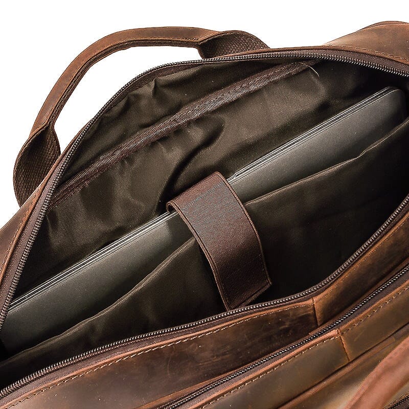 vintage leather messenger bag