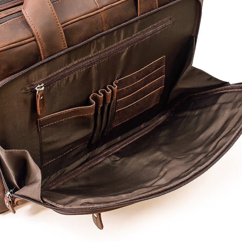 brown leather satchel