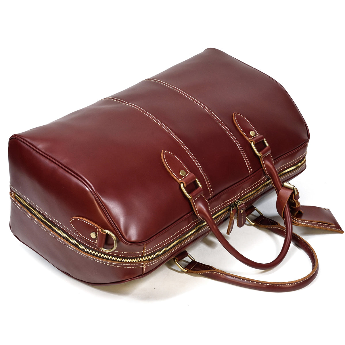vintage style Leather Weekender Bag