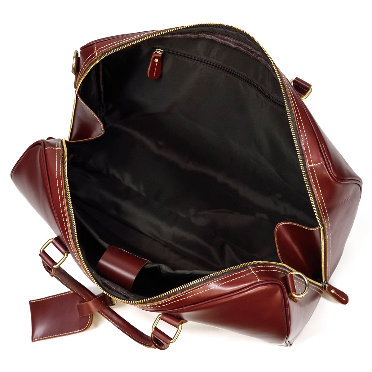 functional Leather Weekender Bag