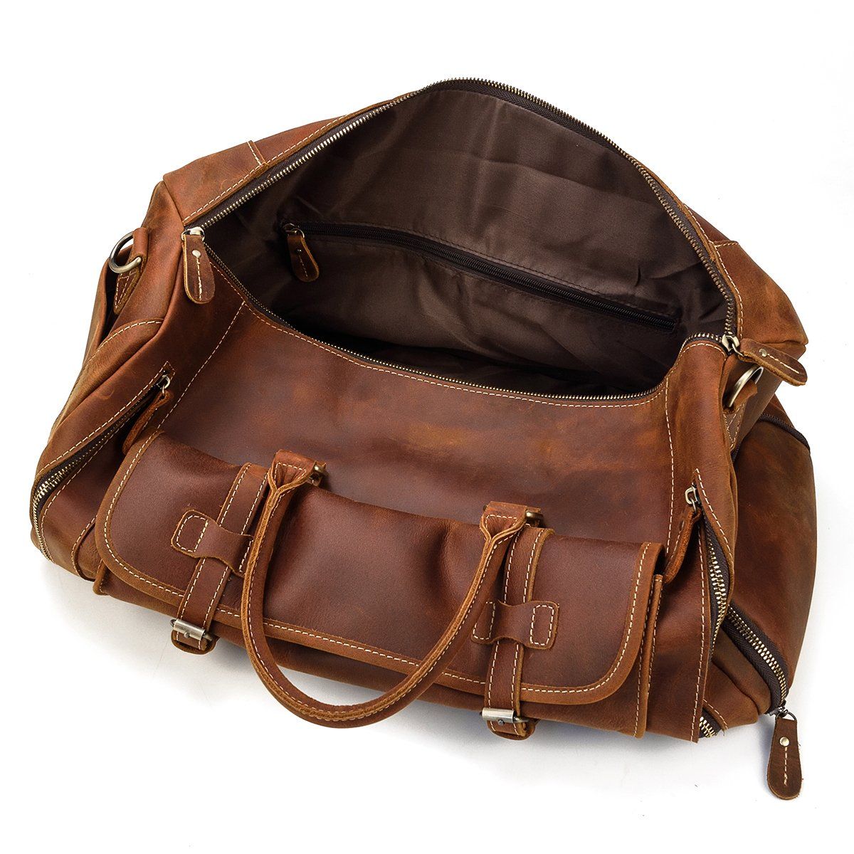 sturdy Men's Leather Weekend Bag