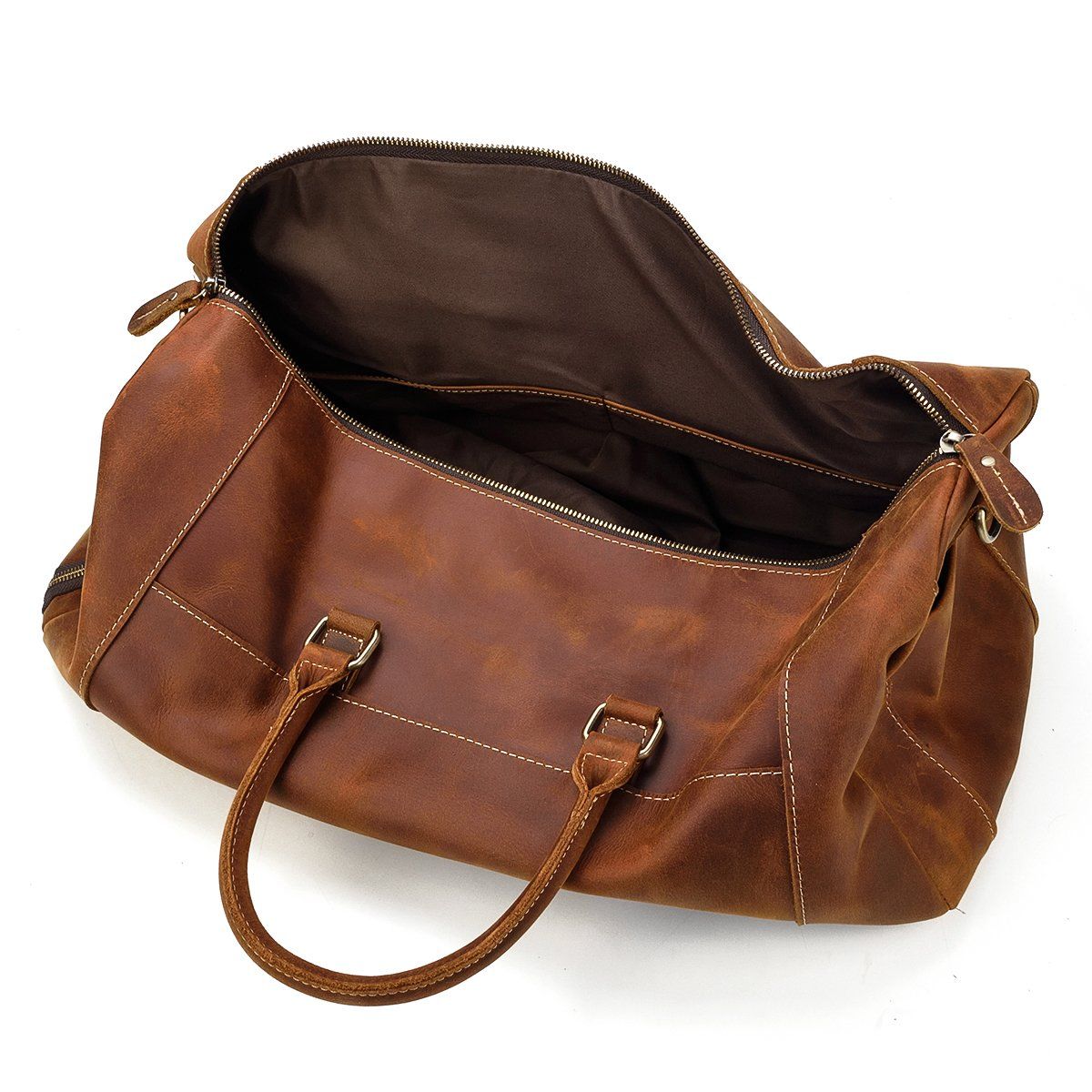 gym Men's Leather Weekend Bag