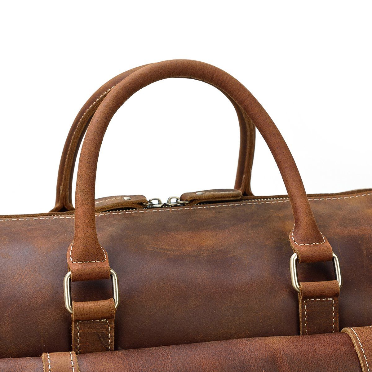 carry on Men's Leather Weekend Bag