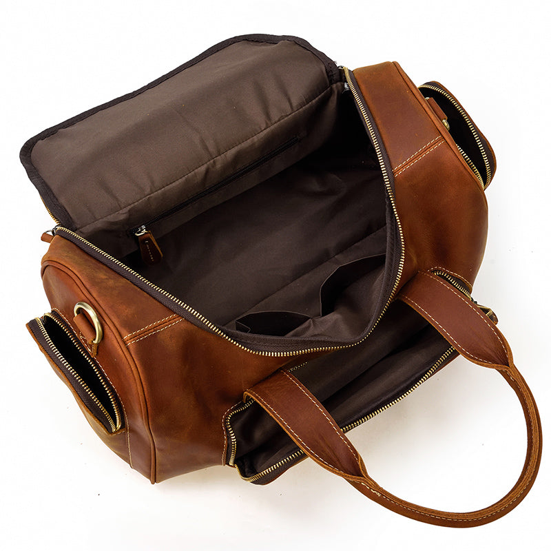 gym Mens Leather Holdall
