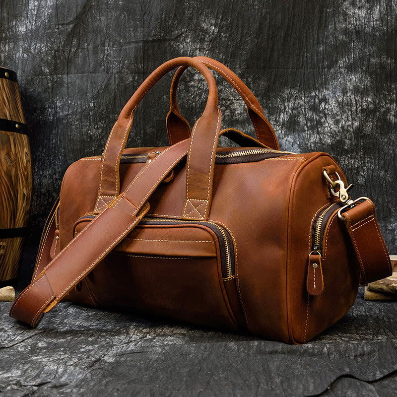 Mens Leather Holdall  gym