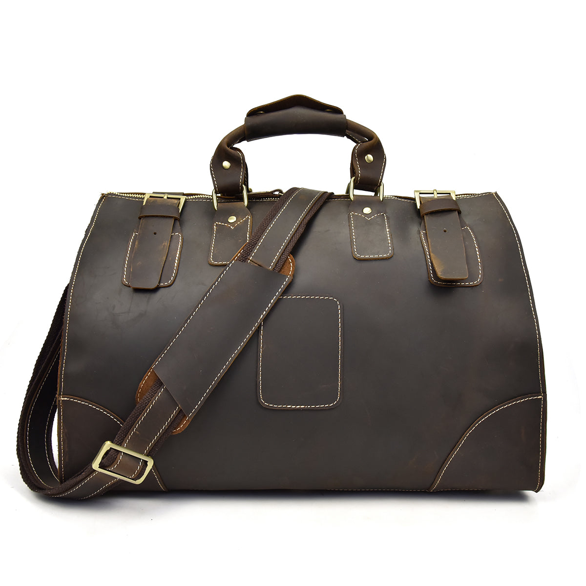 marron Sac Weekend en Cuir