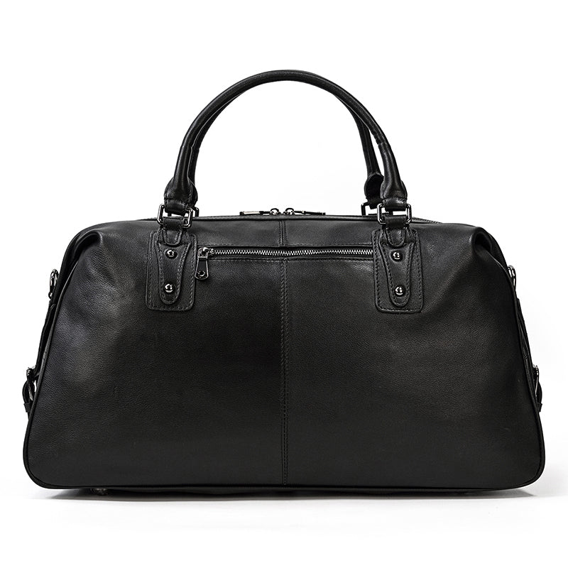 Sac de Voyage en Cuir Noir old school