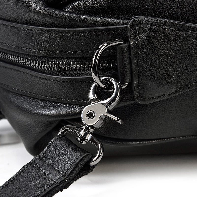 Sac de Voyage en Cuir Noir sport