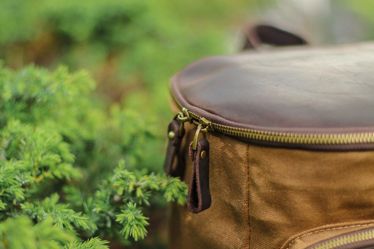 authentic vintage leather waxed cotton canvas rucksack