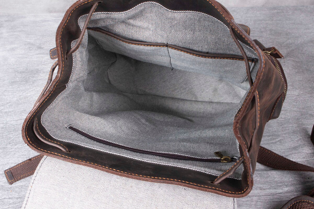 backpack with drawstring closure