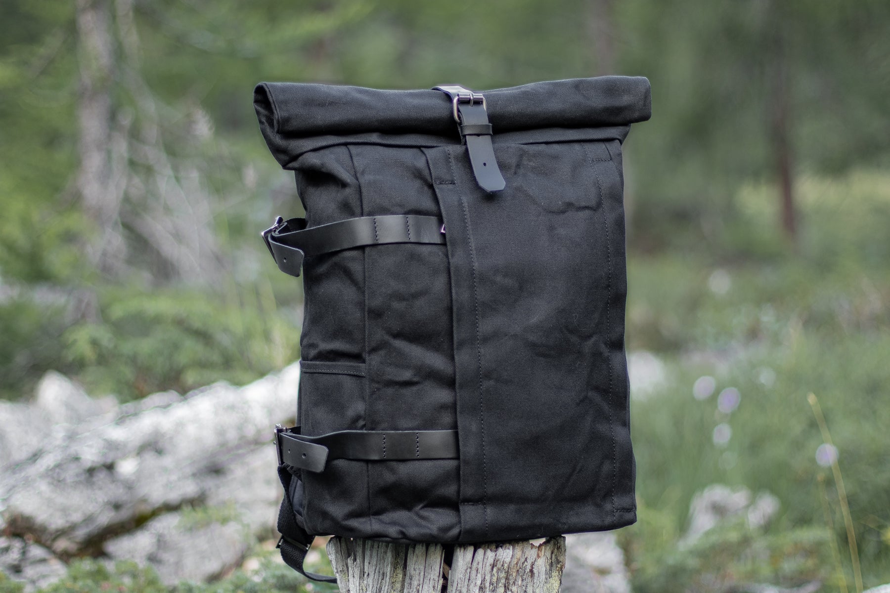 sturdy biker canvas backpack