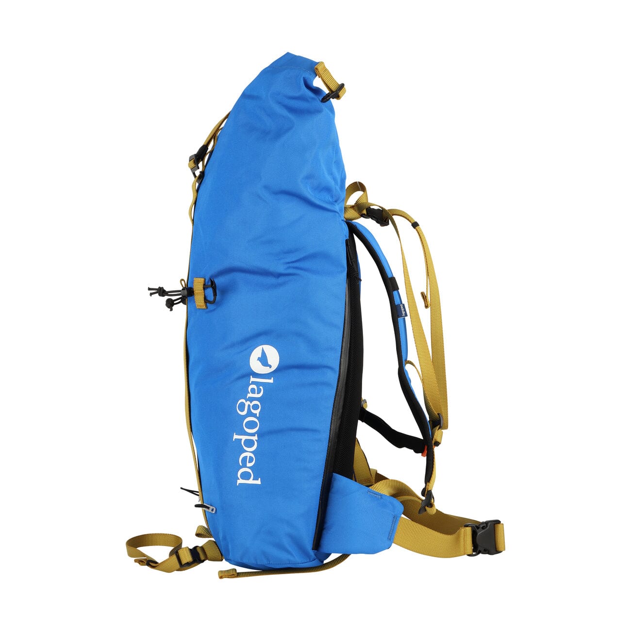 blue eco friendly mountaineering climbing pack