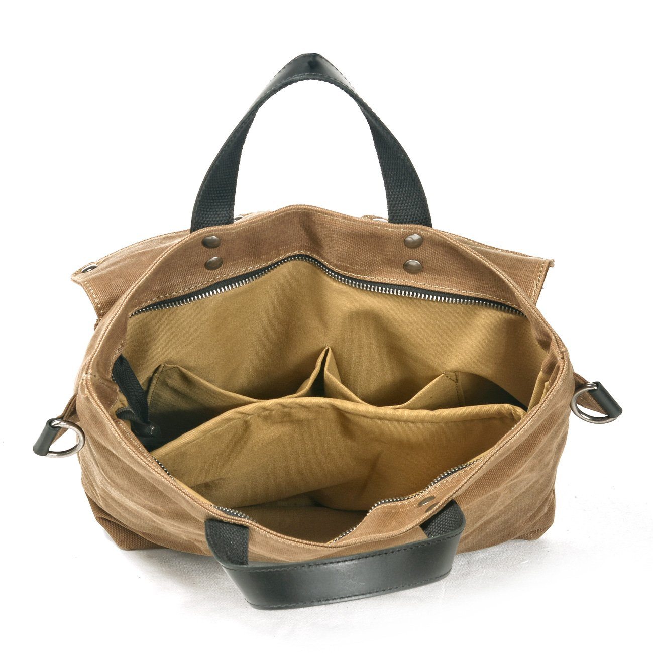 functional brown canvas messenger bag