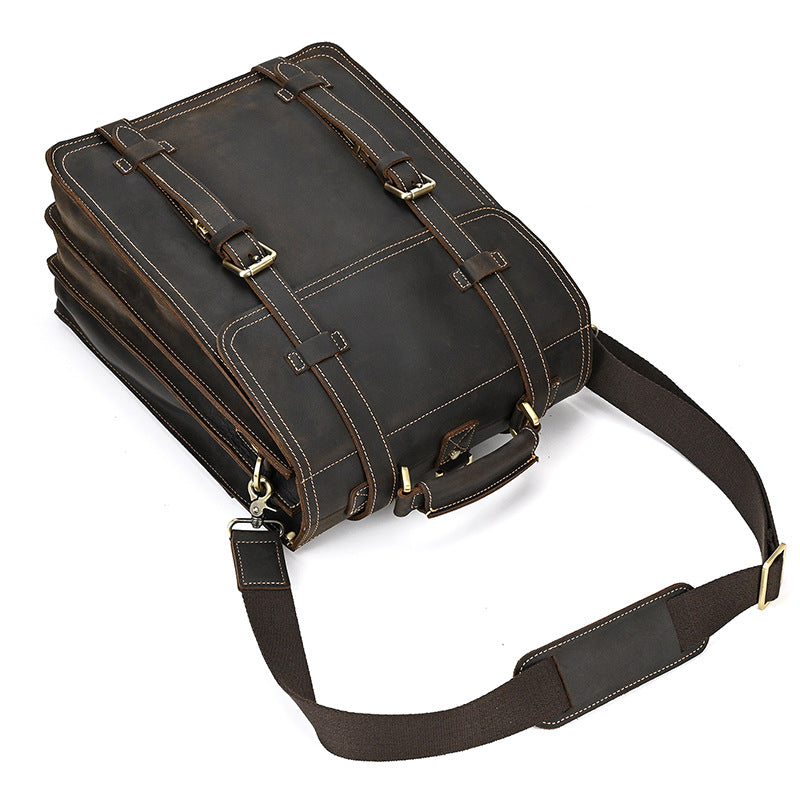 handcrafted brown cowhide leather backpack for women