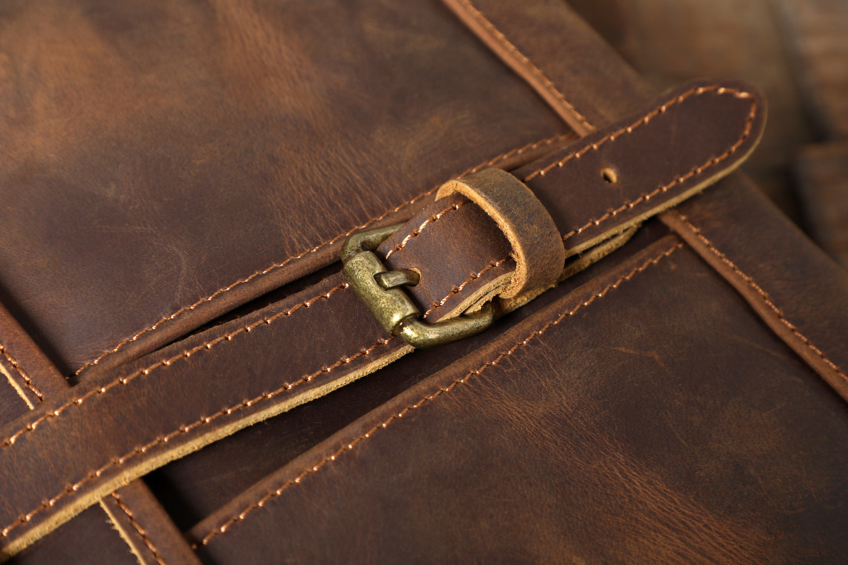 brown leather despatch bag