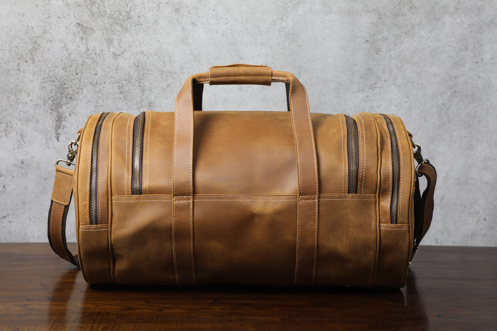 brown leather holdall mens