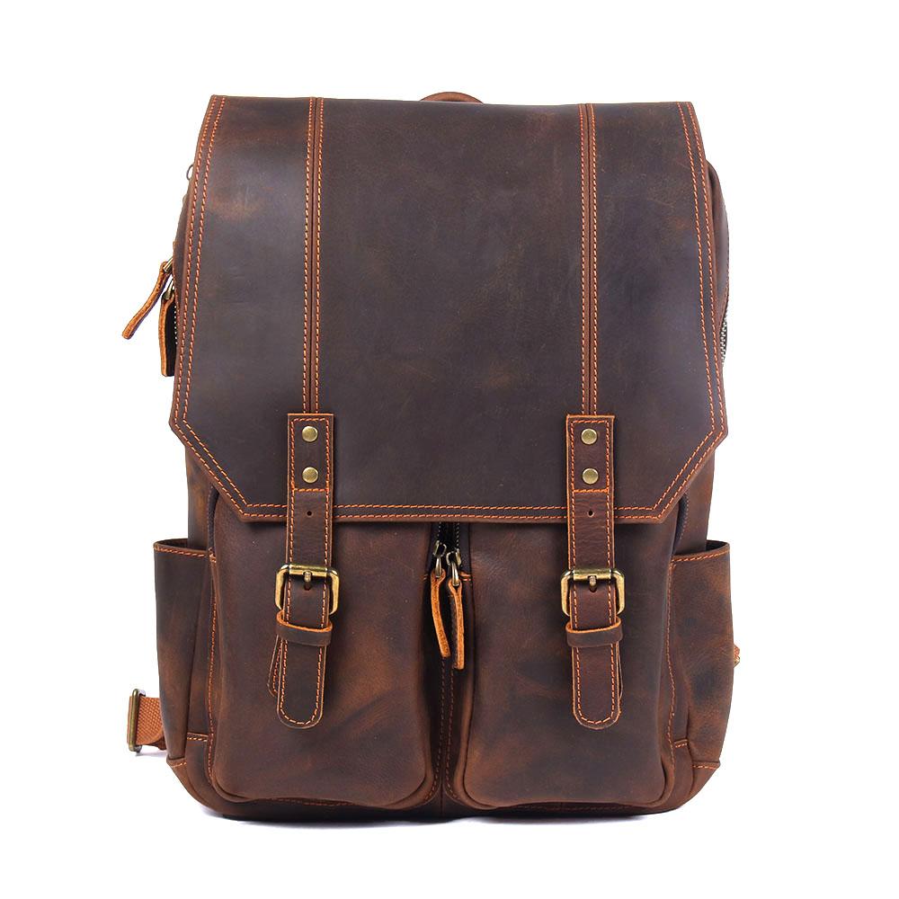 Brown Leather Rucksack