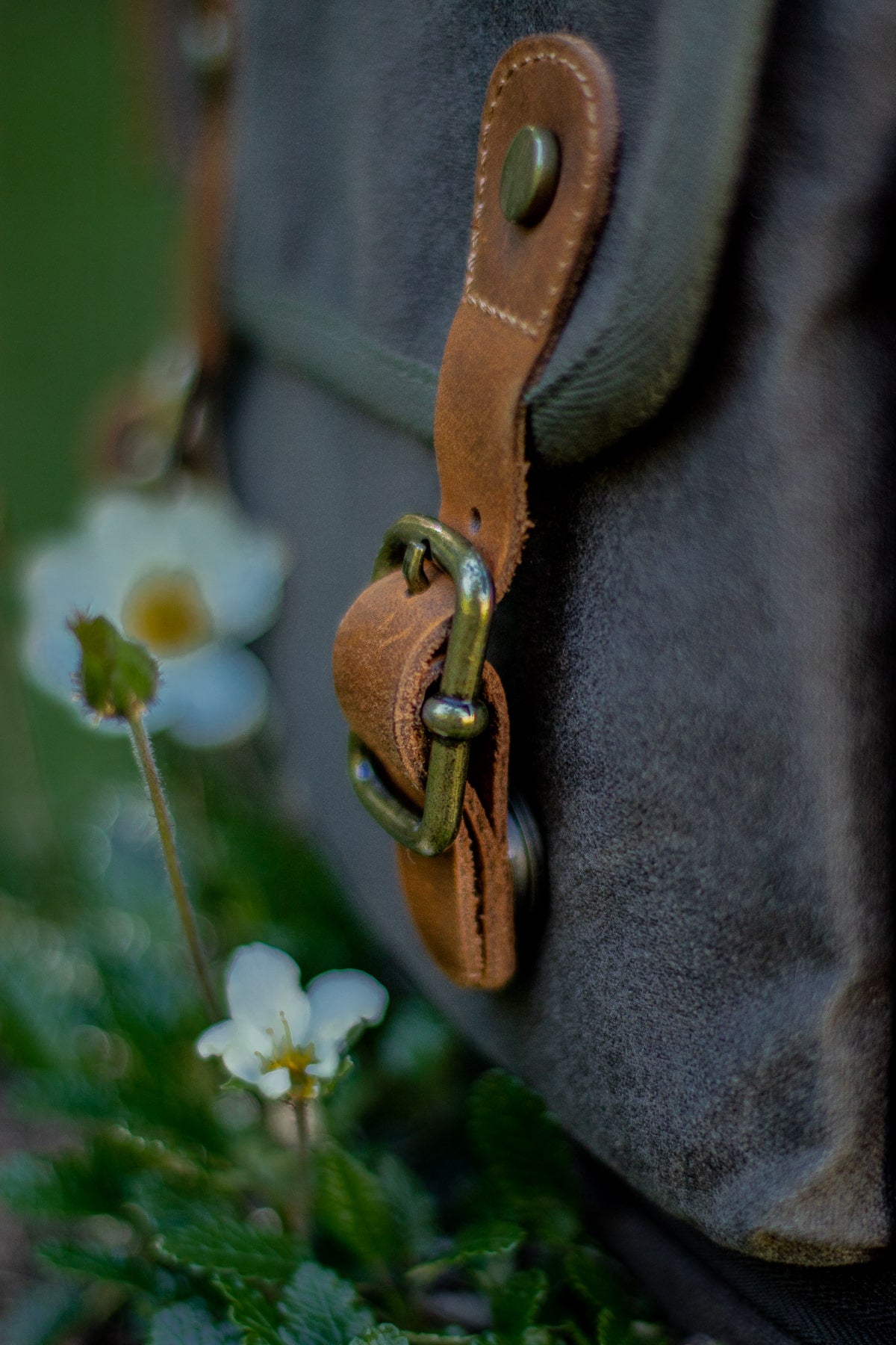 Mens & Womens Waterproof Camera Bag made with ripstop canvas and tan leather