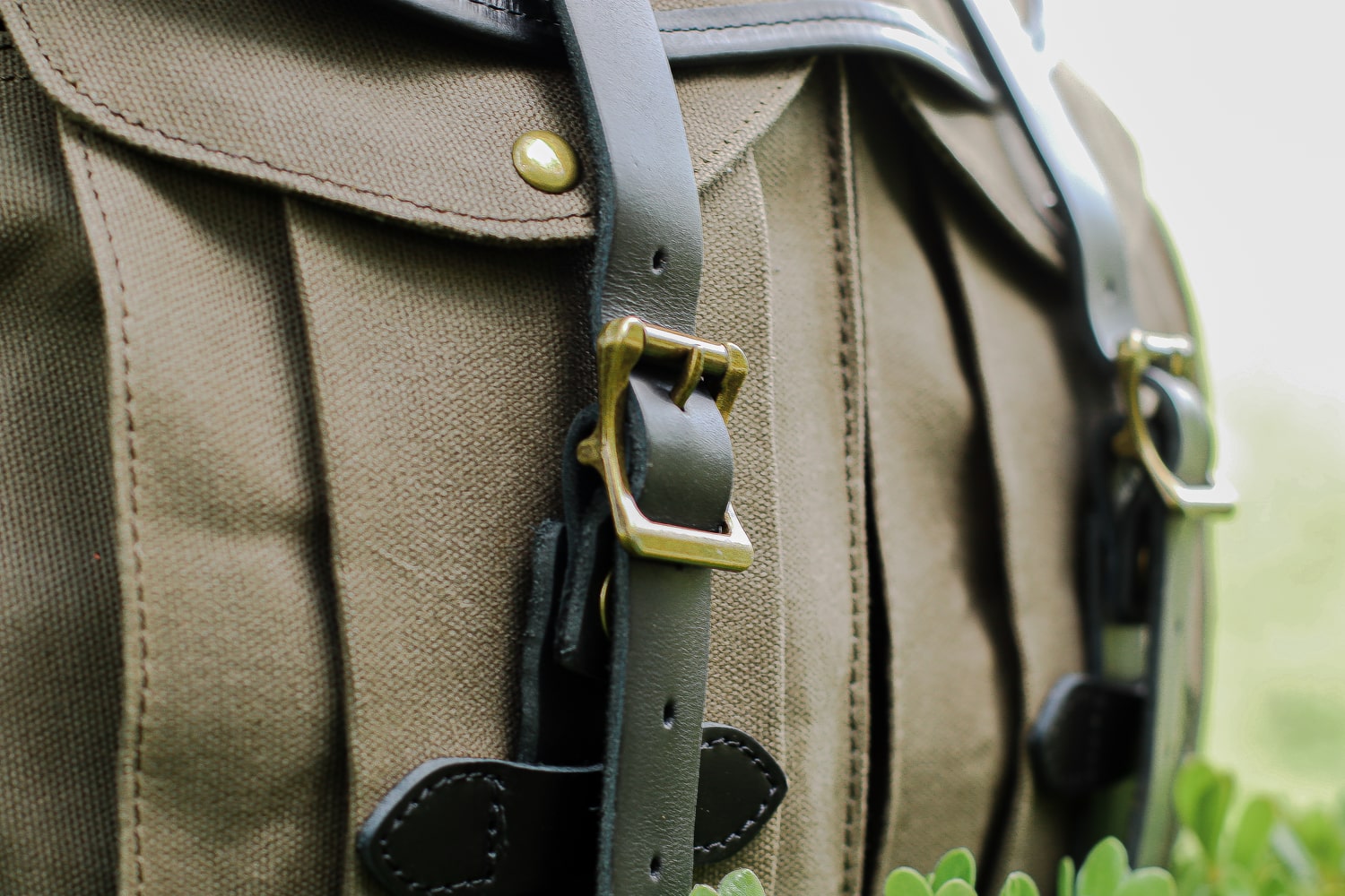 canvas leather backpack