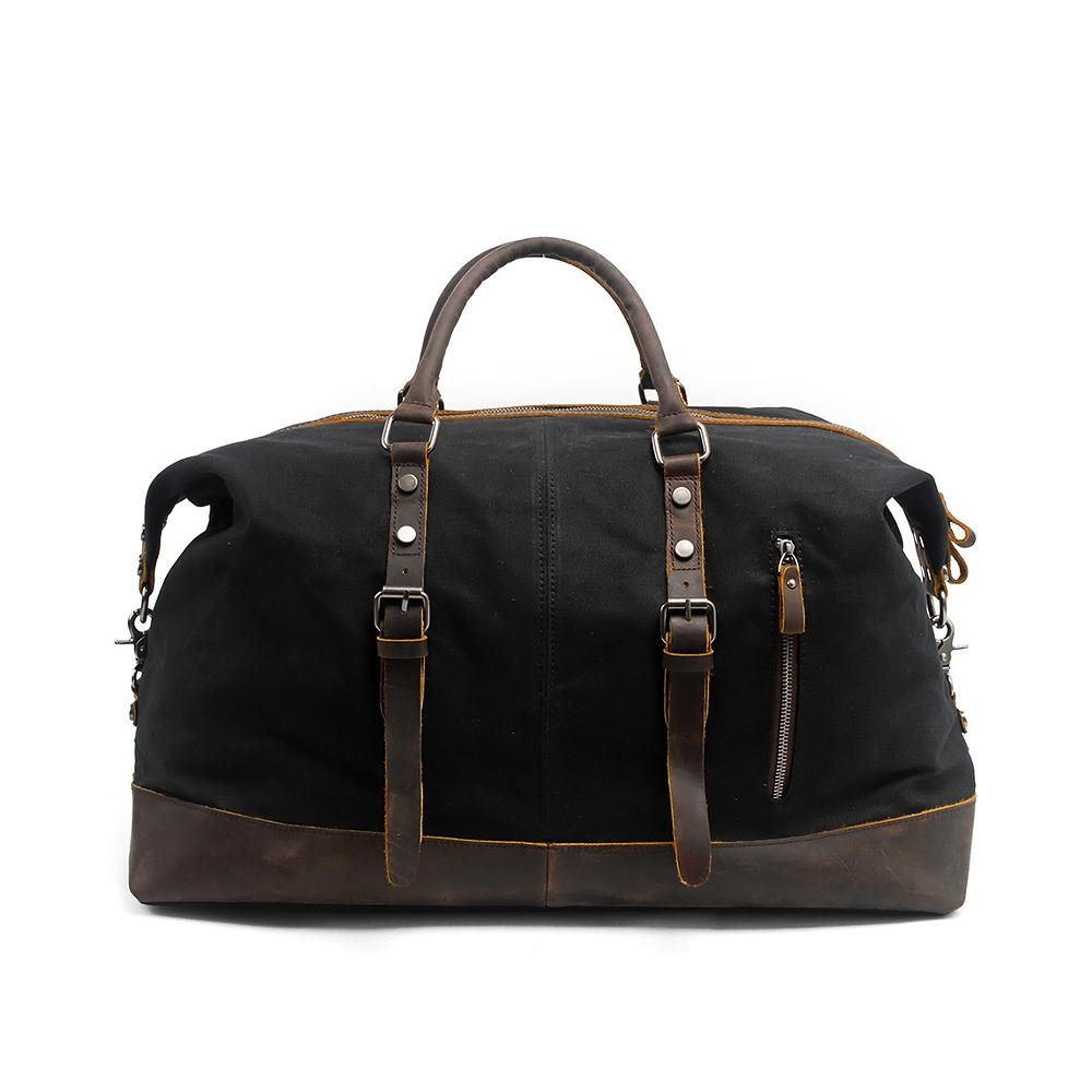 easily packable men's Canvas travel Bag to go on weekend trips
