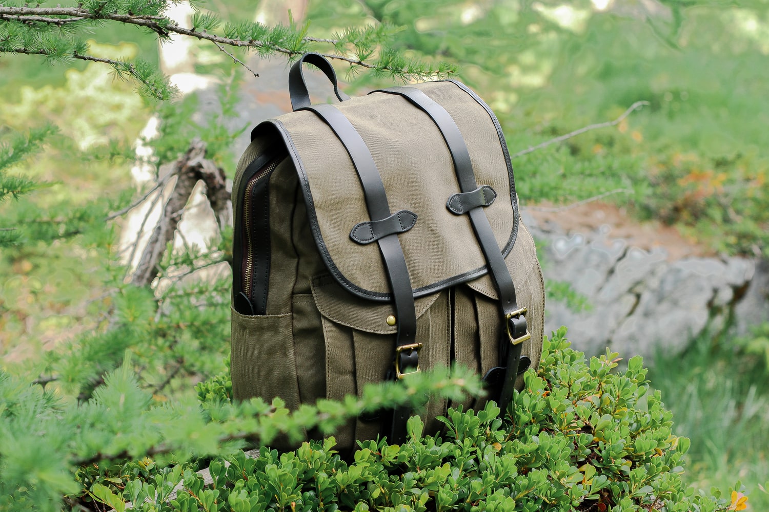 canvas backpacking pack