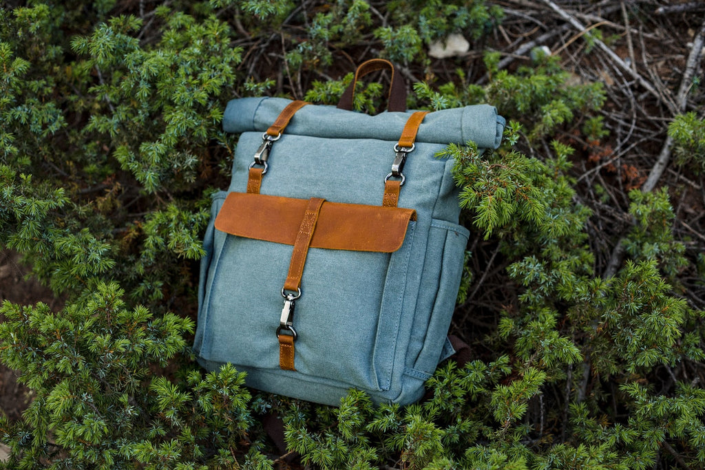 handmade large capacity canvas hiking bag