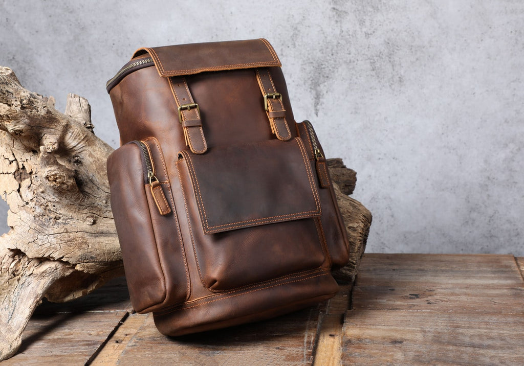 cheap leather backpack