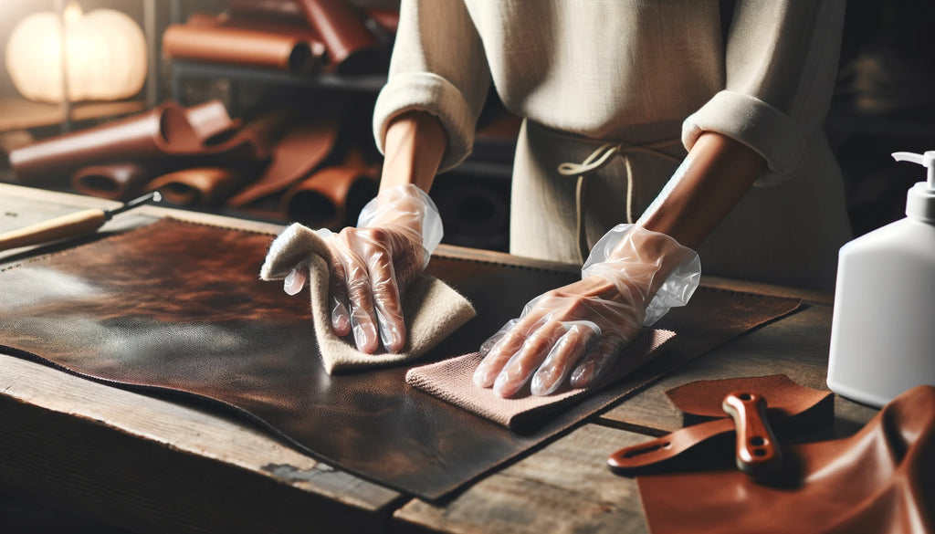 cleaning dark brown leather