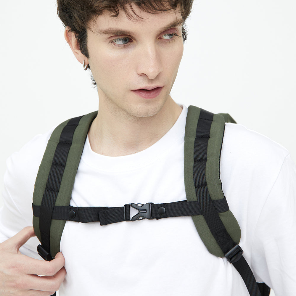 eco friendly travel backpack green