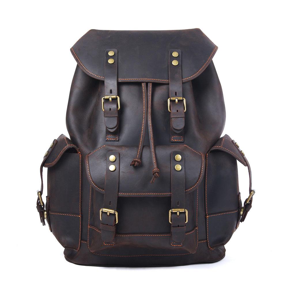 Leather Travel Backpack