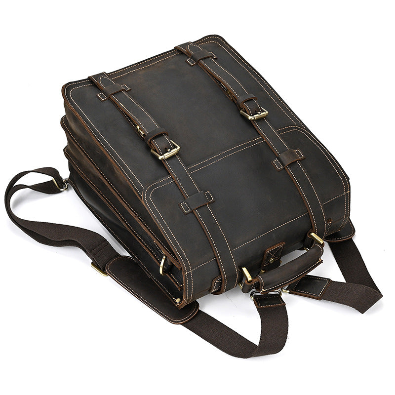 well made ladies vintage leather backpack