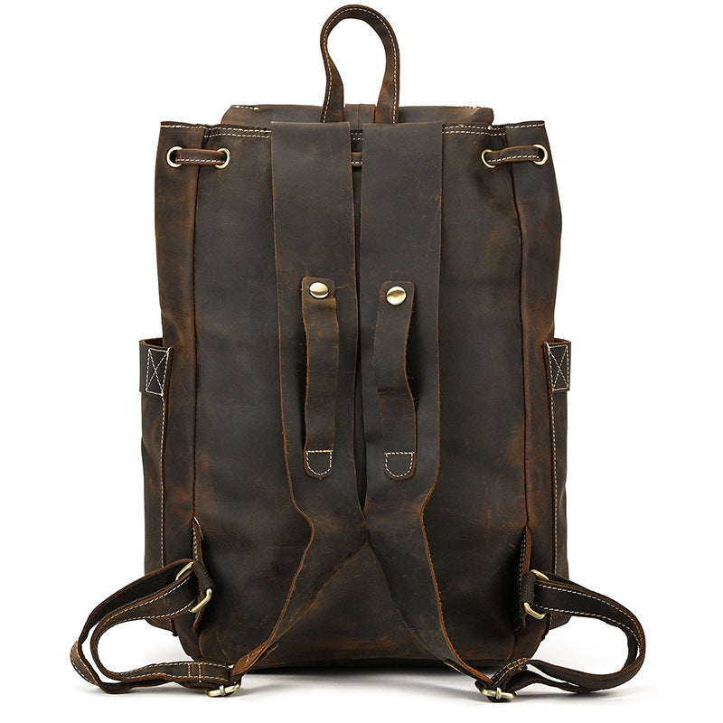 large classic leather carry-all backpack for women that fits every silhouette and outfits in your wardrobe