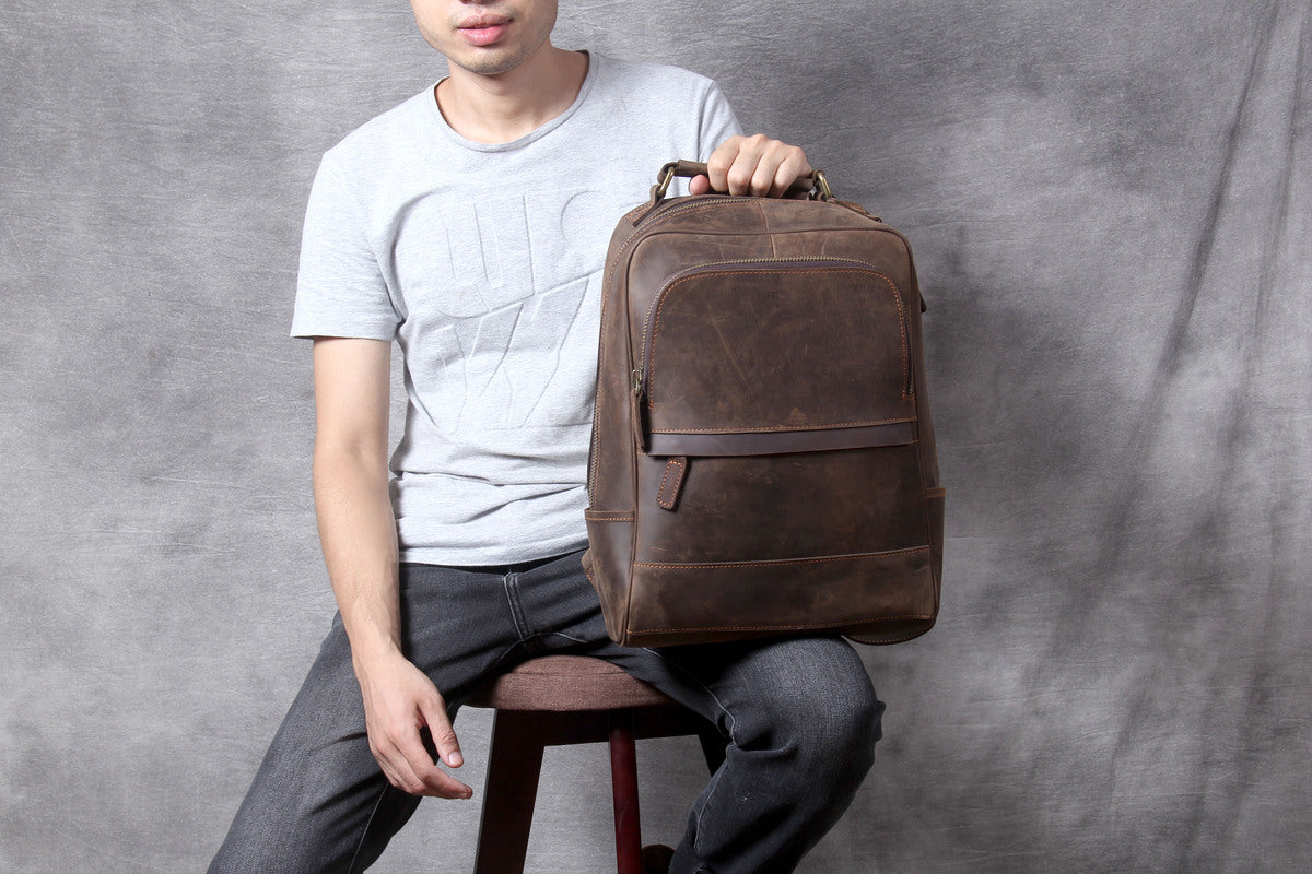 leather backpack bag