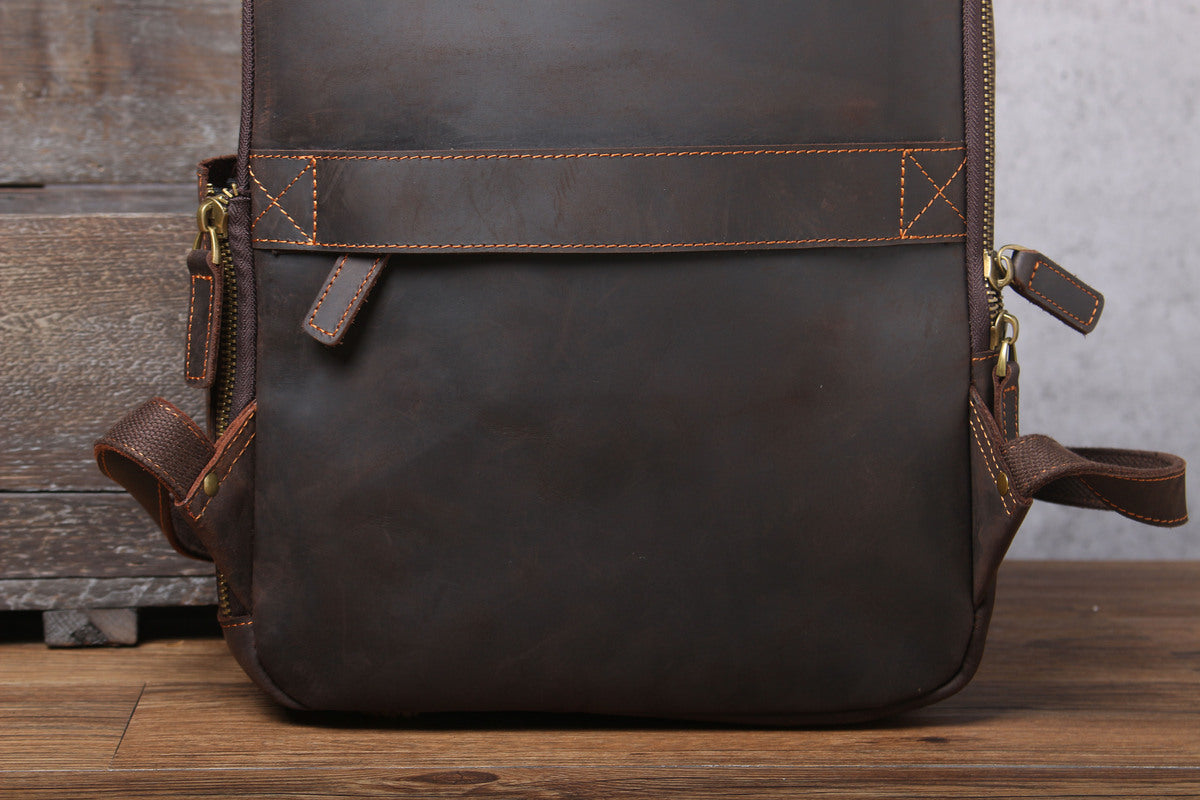 Leather Laptop Rucksack - Vintage & Fashion Backpack | ROSKA – Eiken Shop