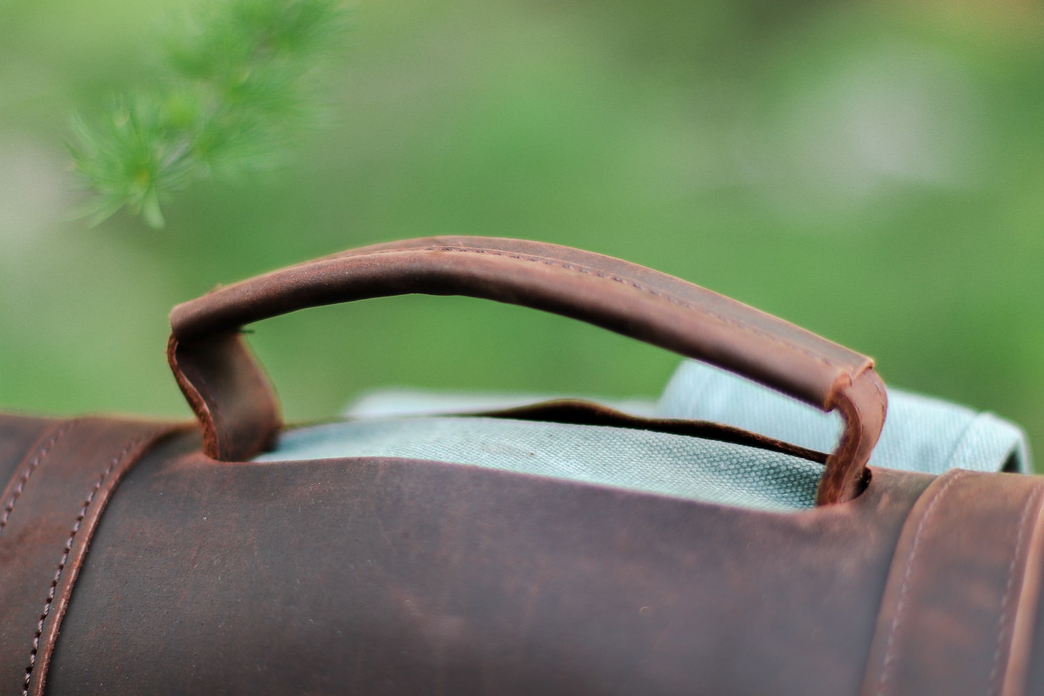 leather handle cap sturdy heavy duty backpack