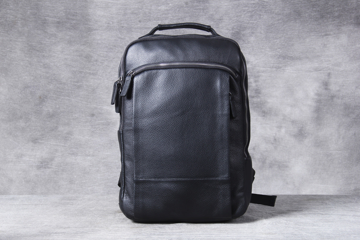 leather laptop back pack