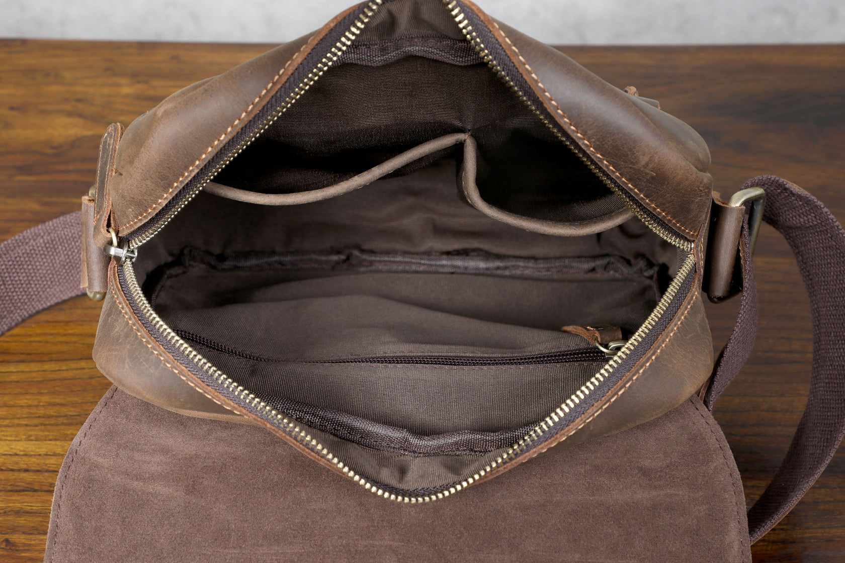 leather postman shoulder bag