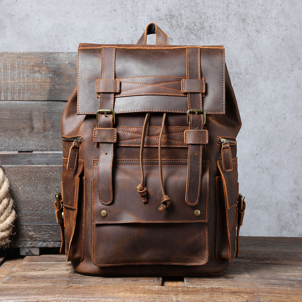 Leather Backpack Brown | KYLO – Eiken Shop