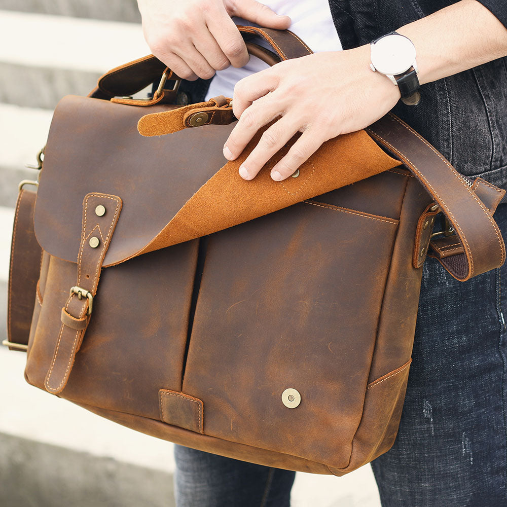 men's leather shoulder bag