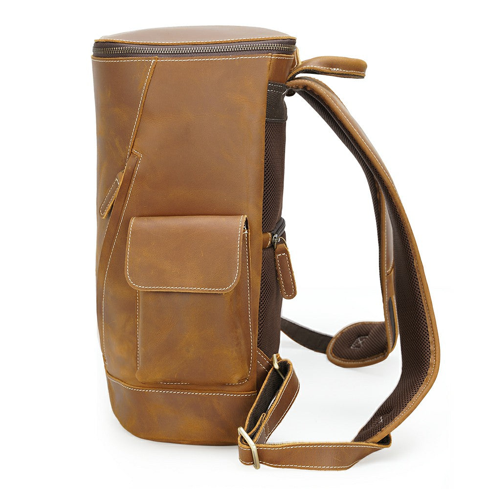 leather style backpack