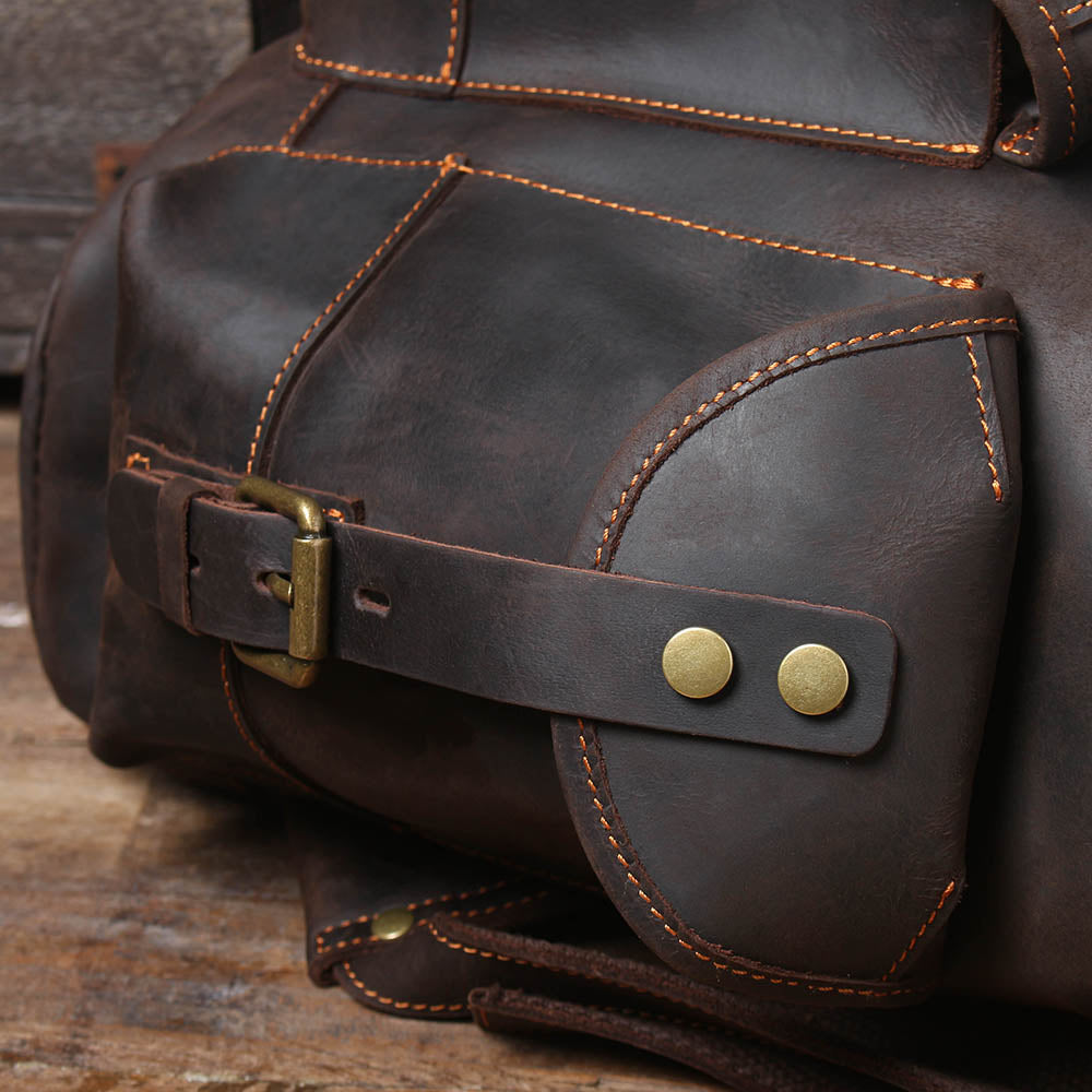 leather work backpack