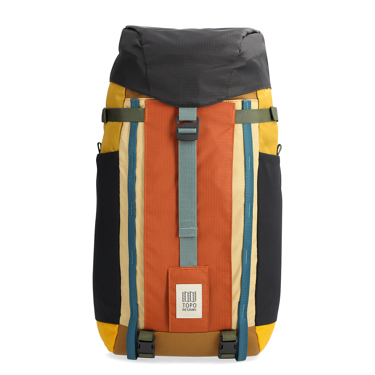 sac à dos randonnée topo design mountain pack 16l noir jaune moutarde vue avant