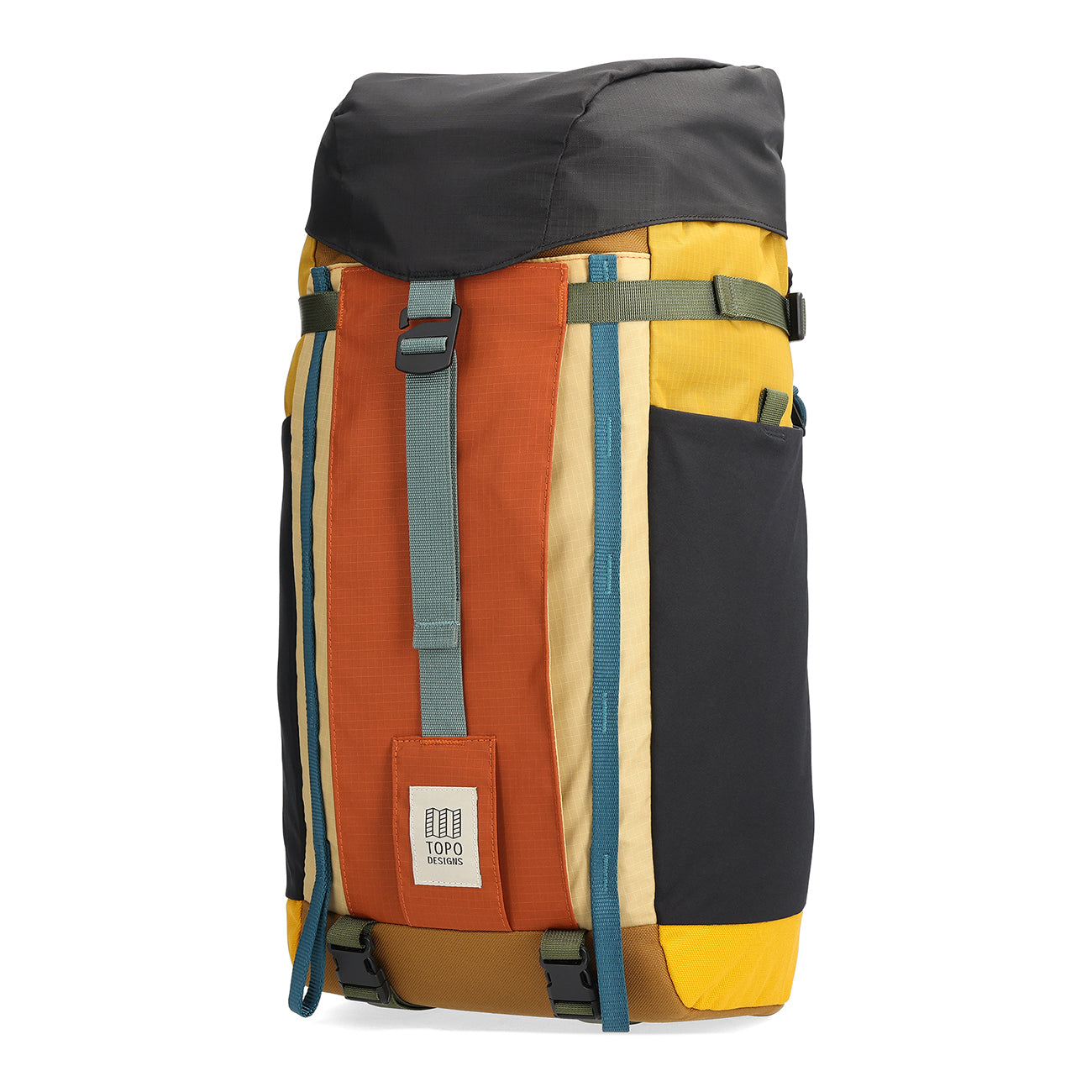 sac à dos randonnée topo design mountain pack 16l noir jaune moutarde vue laterale