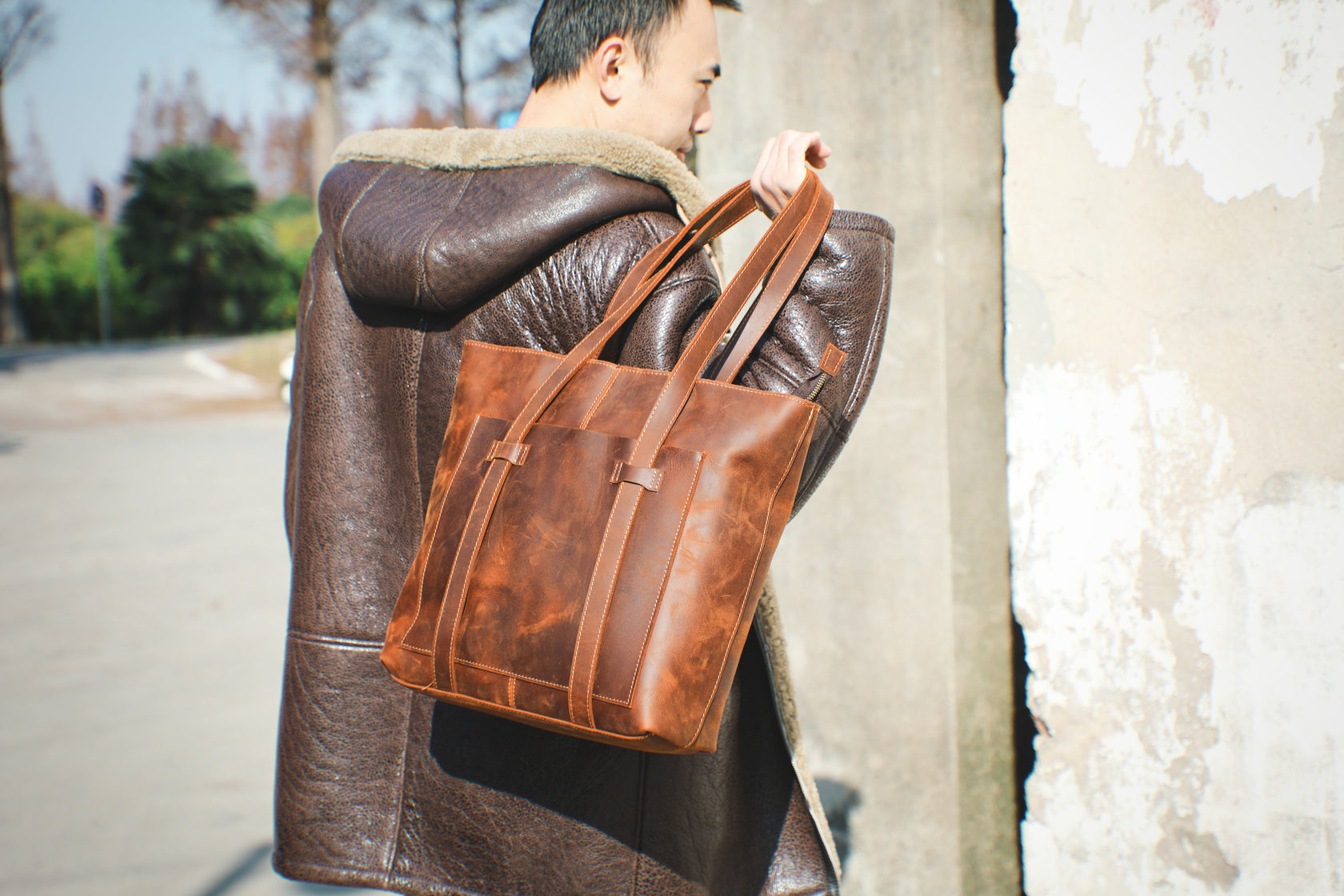 men tote handbag